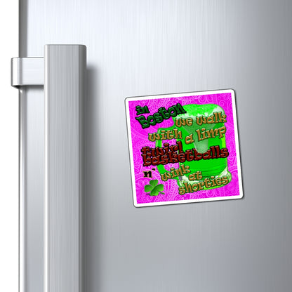 celtics logo - Magnets - (pink swirl)