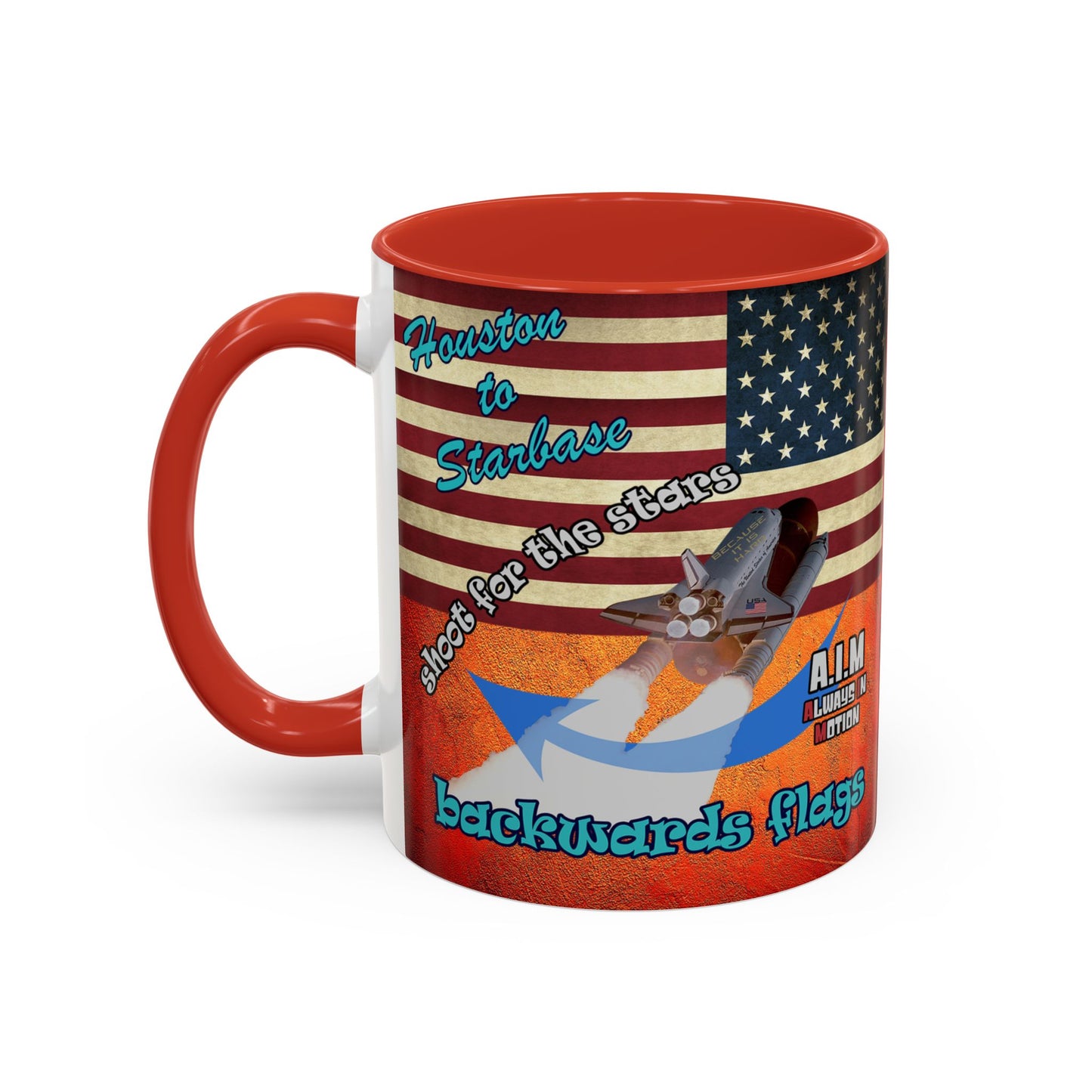 shoot for the stars - Accent Mug (burnt orange)