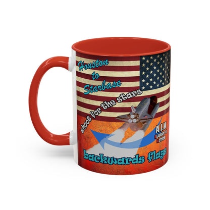 shoot for the stars - Accent Mug (burnt orange)