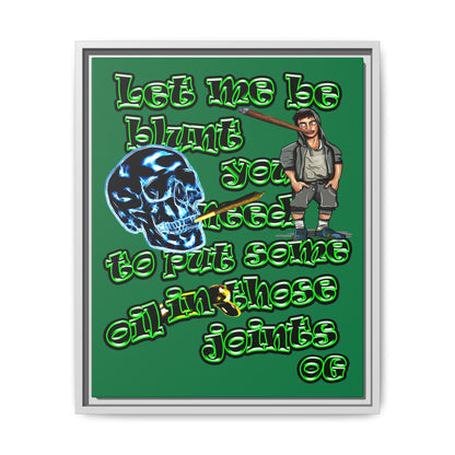 og - framed canvas art (dark green)