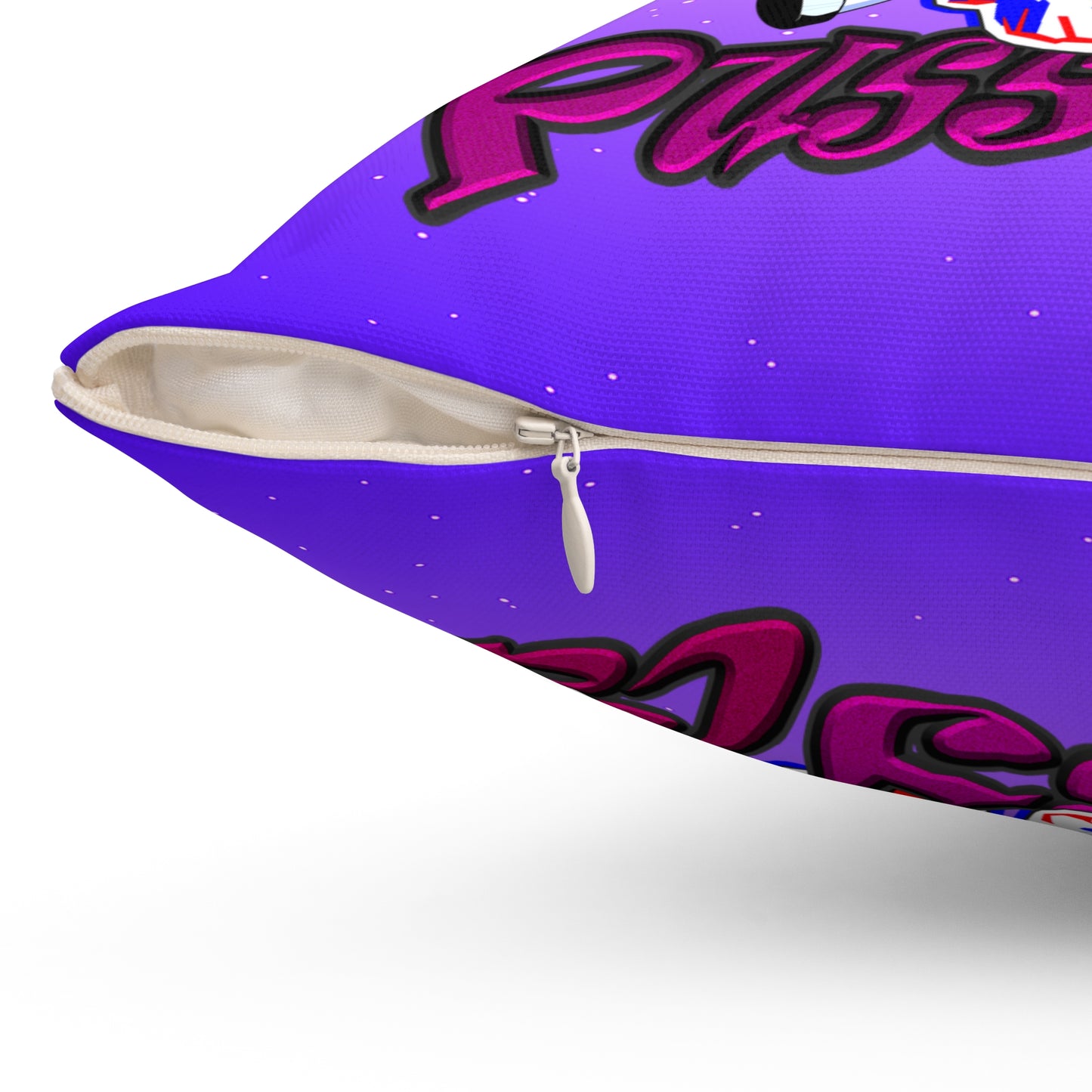 tag that - Spun Polyester Square Pillow - (purple-pink wave)