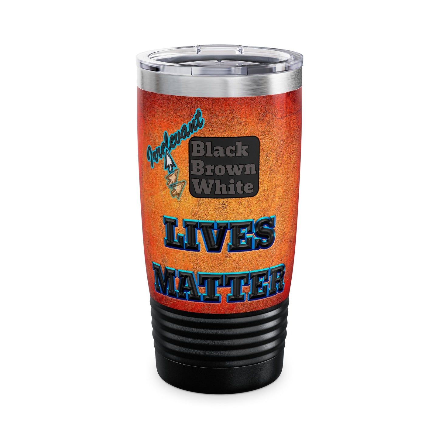 irrelevant - Ringneck Tumbler, 20oz (burnt orange)