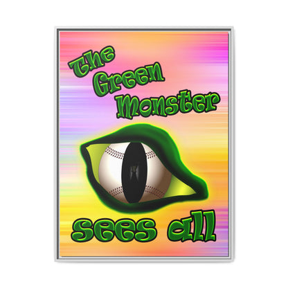 green monster - framed canvas art (color blur)