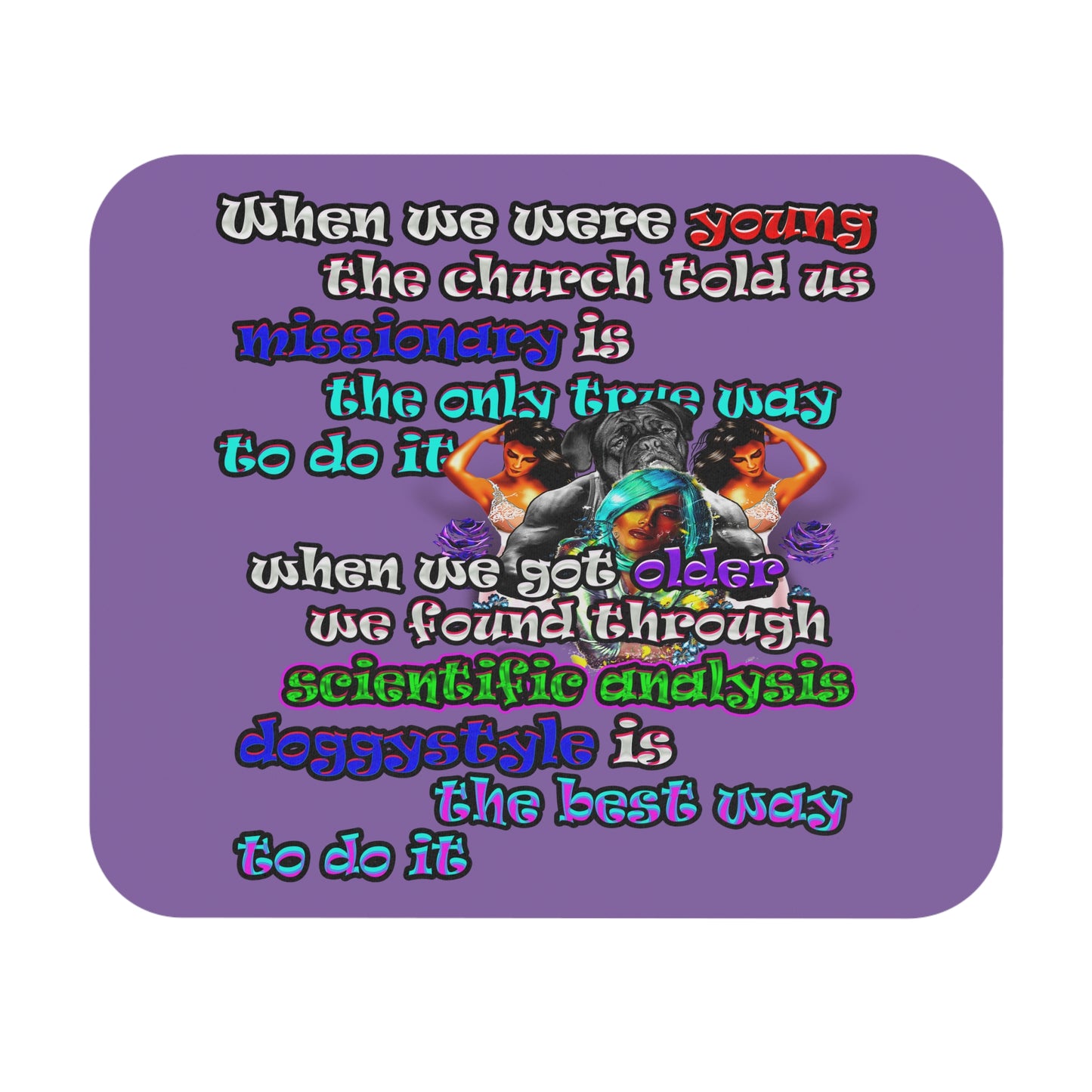 doggystyle - Mouse Pad (Rectangle) (light purple)