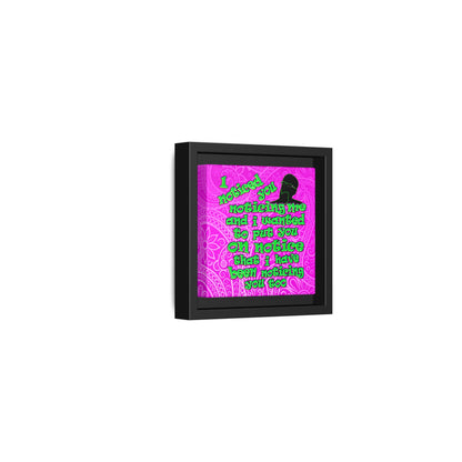 noticed you noticing - framed canvas art (pink swirl)