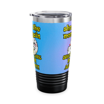 shoot the moon again - Ringneck Tumbler, 20oz (light blue-purple wave)