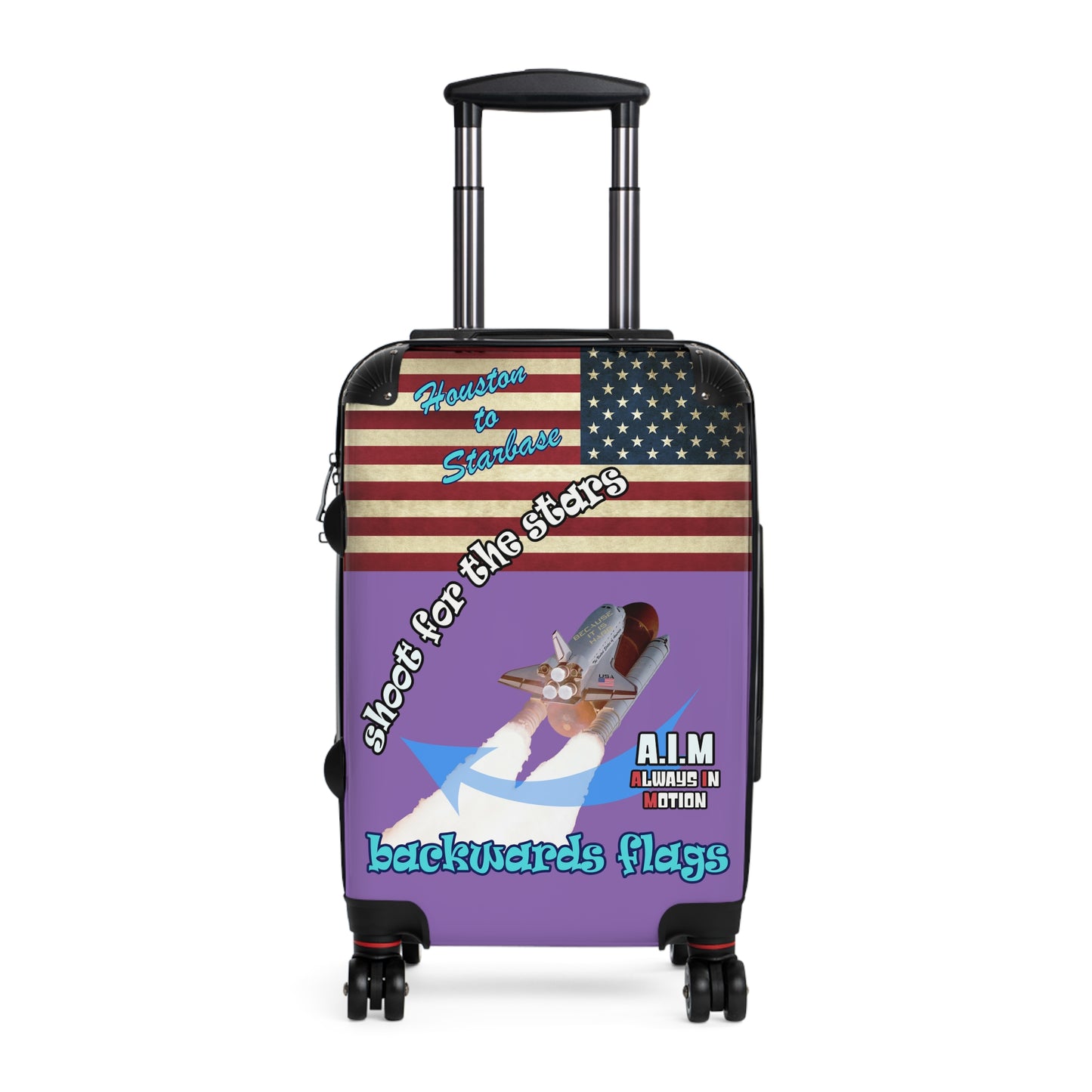 shoot for the stars - Suitcase (light purple)
