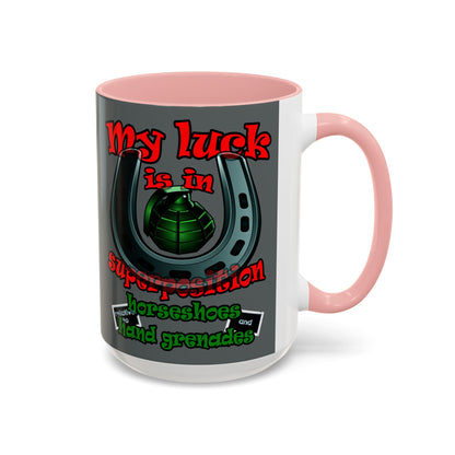 my luck - Accent Mug (dark grey)