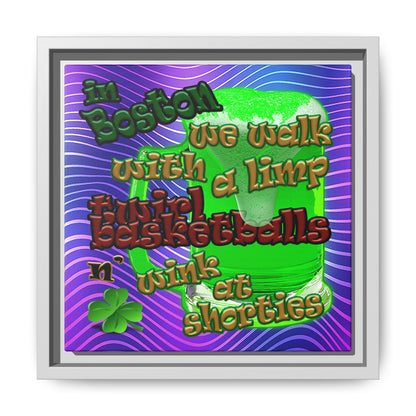 celtics logo - framed canvas art (purple wave)