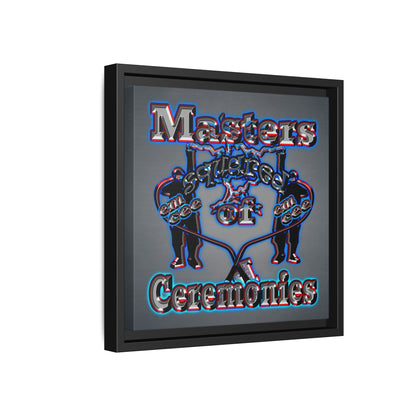 em cee squared - framed canvas art (grey-light grey)