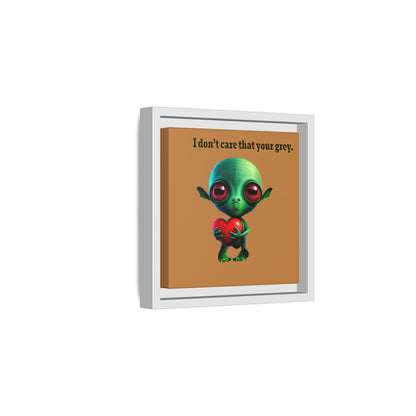I don't care that your grey - framed canvas art (light brown)