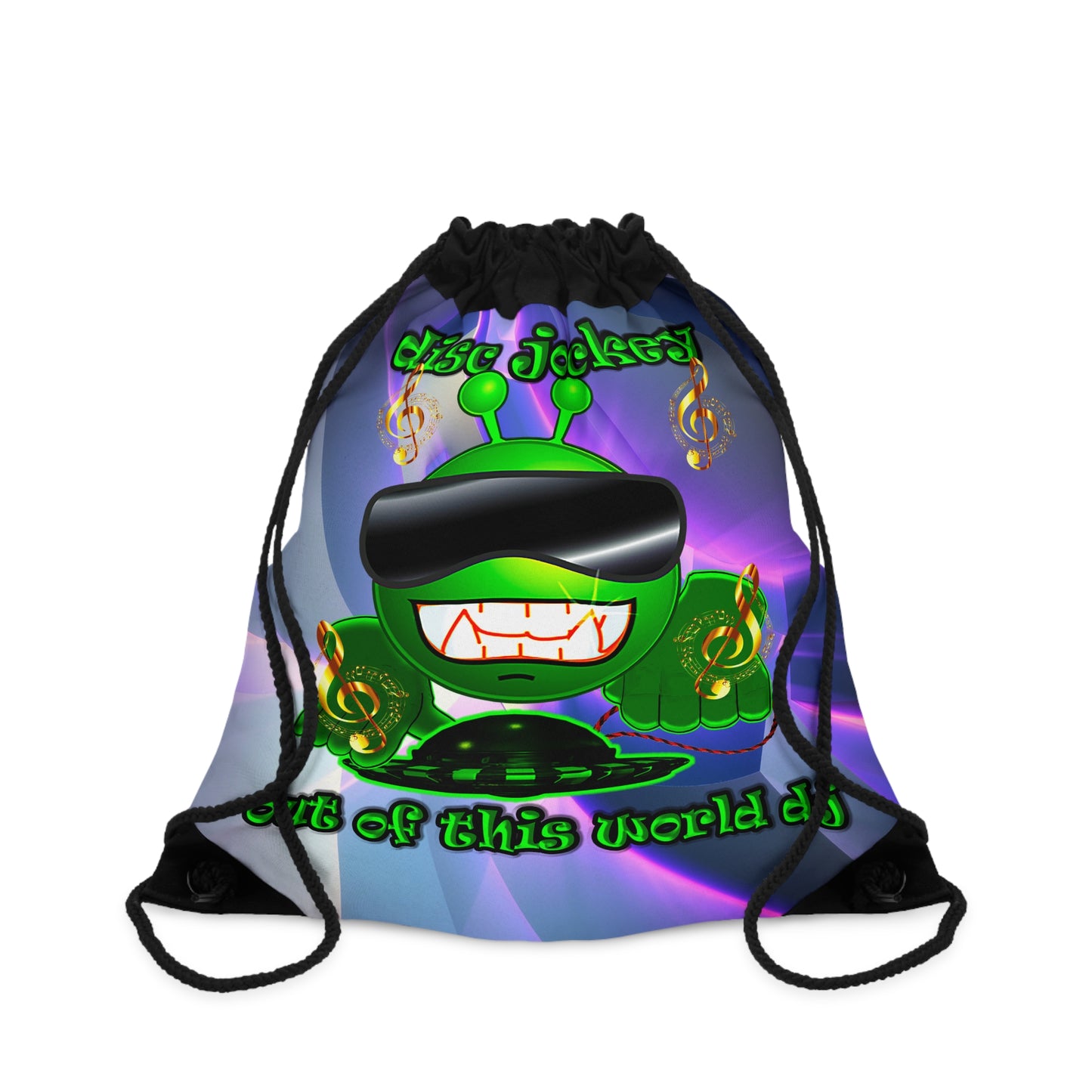 disc jockey - Drawstring Bag (grey-pink wave)