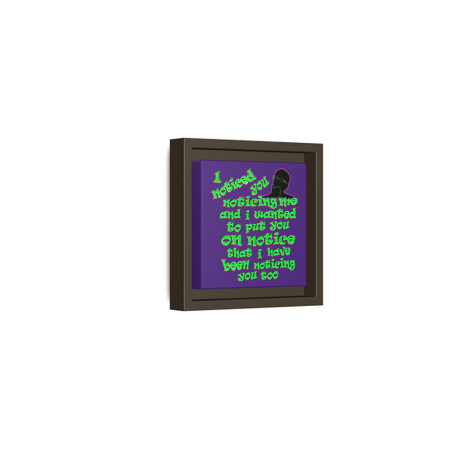 noticed you noticing - framed canvas art (purple)