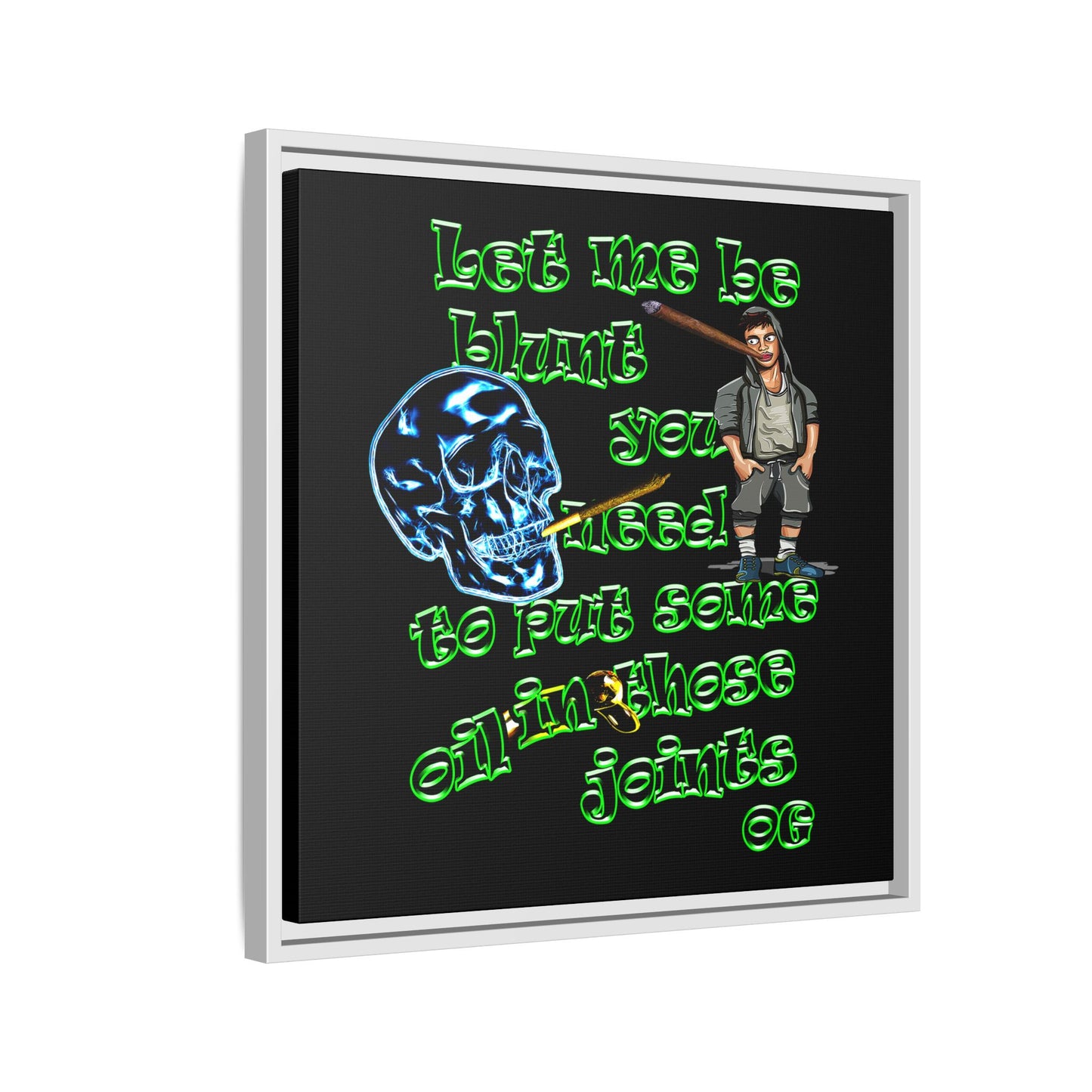 og - framed canvas art (black)