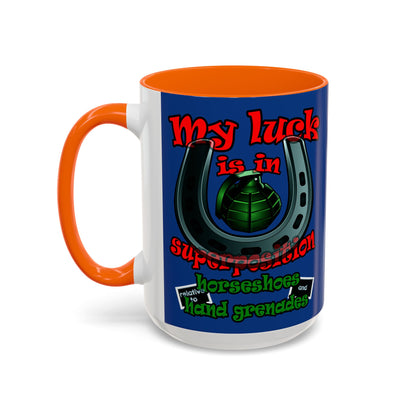 my luck - Accent Mug (dark blue)