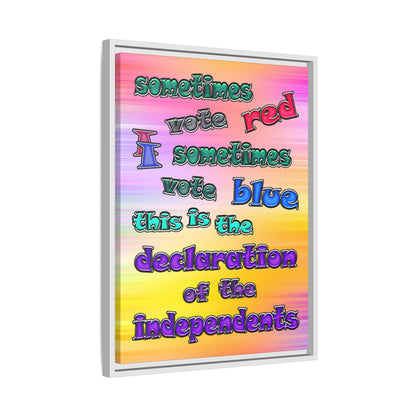 declaration of the independents - framed canvas art (color blur)