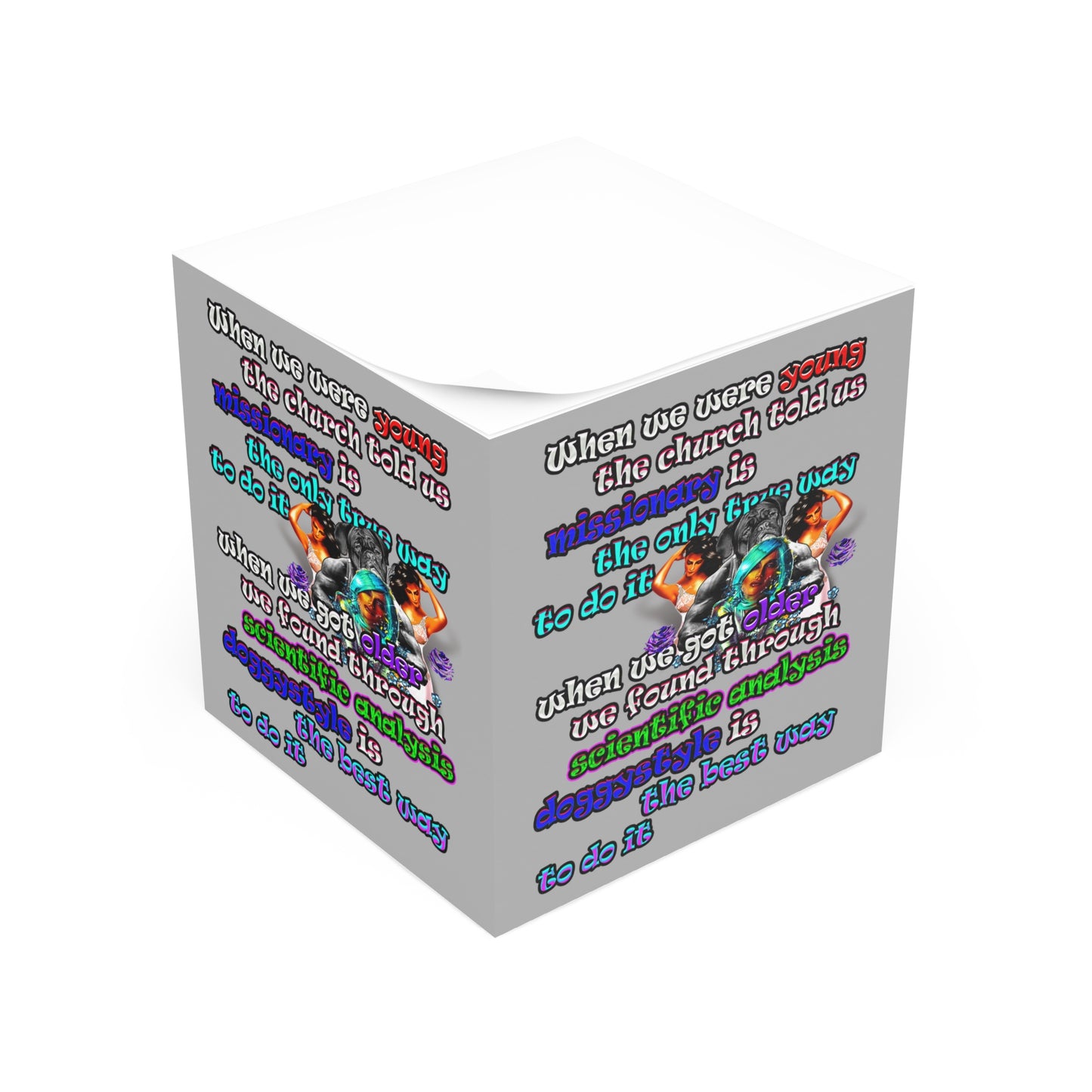 doggystyle - note cube (light grey)