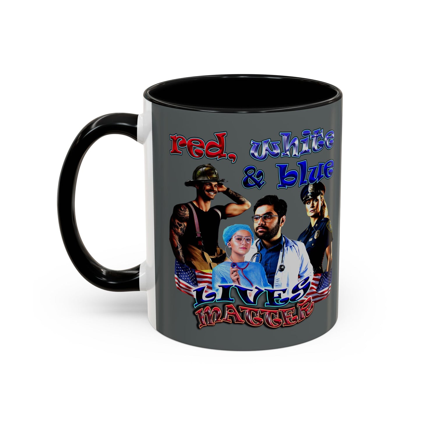 rw&b lives matter - Accent Mug (dark grey)