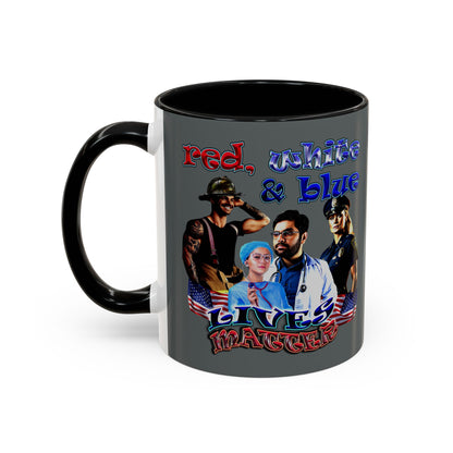 rw&b lives matter - Accent Mug (dark grey)