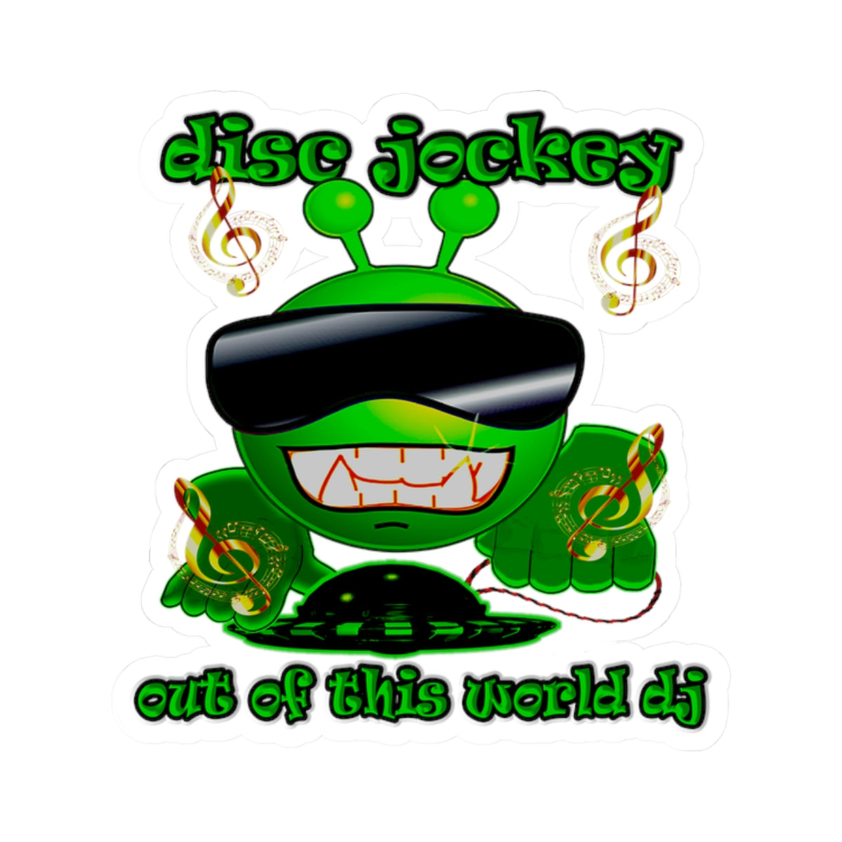 disc jockey - Kiss-Cut Stickers