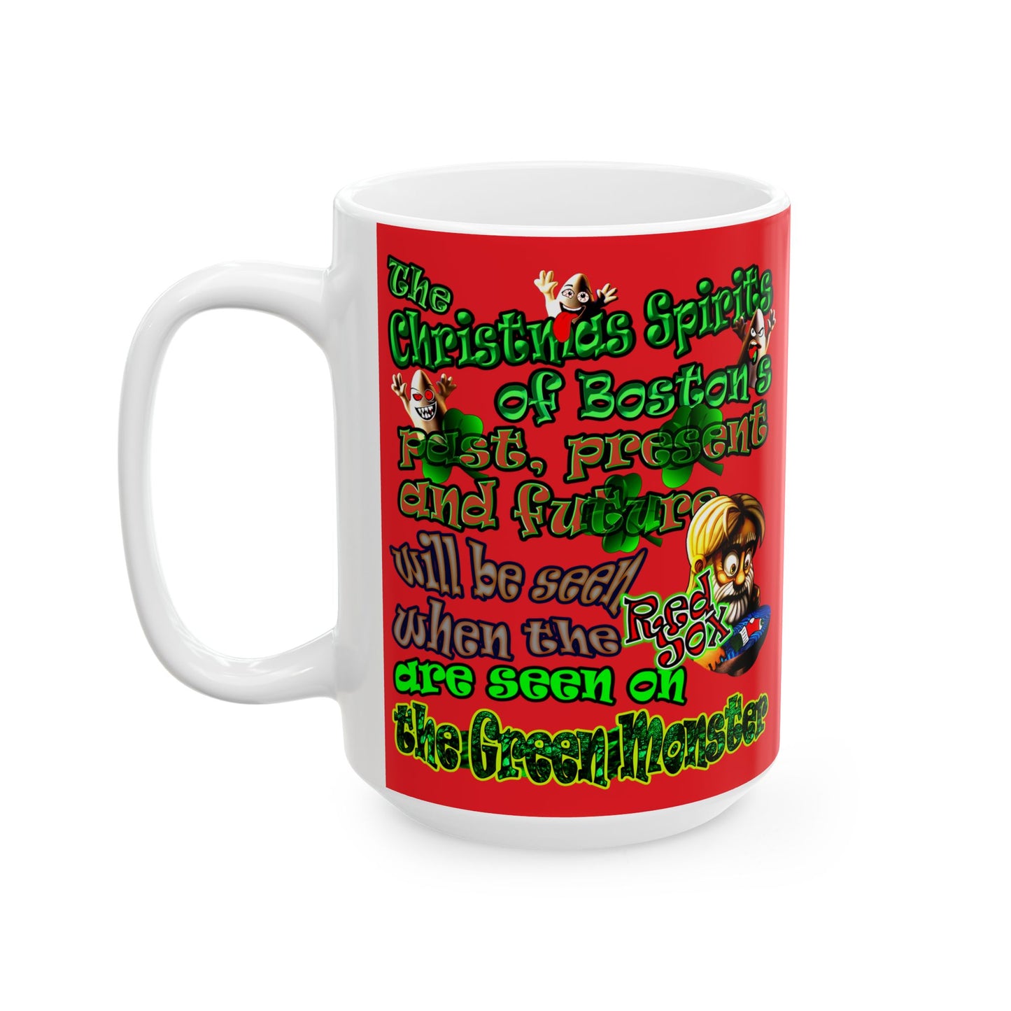 christmas spirits of boston - White Mug (red)