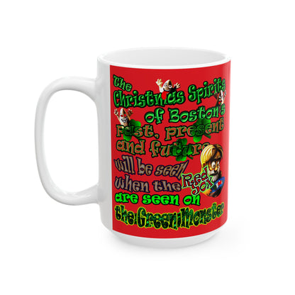 christmas spirits of boston - White Mug (red)