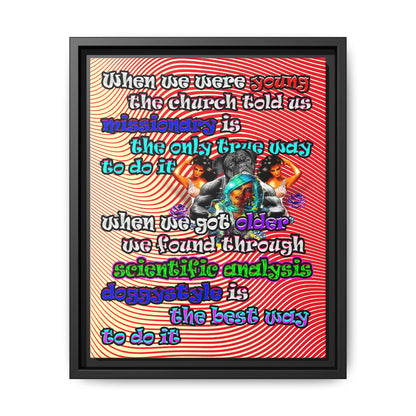 doggystyle - framed canvas art (yellow-orange wave)