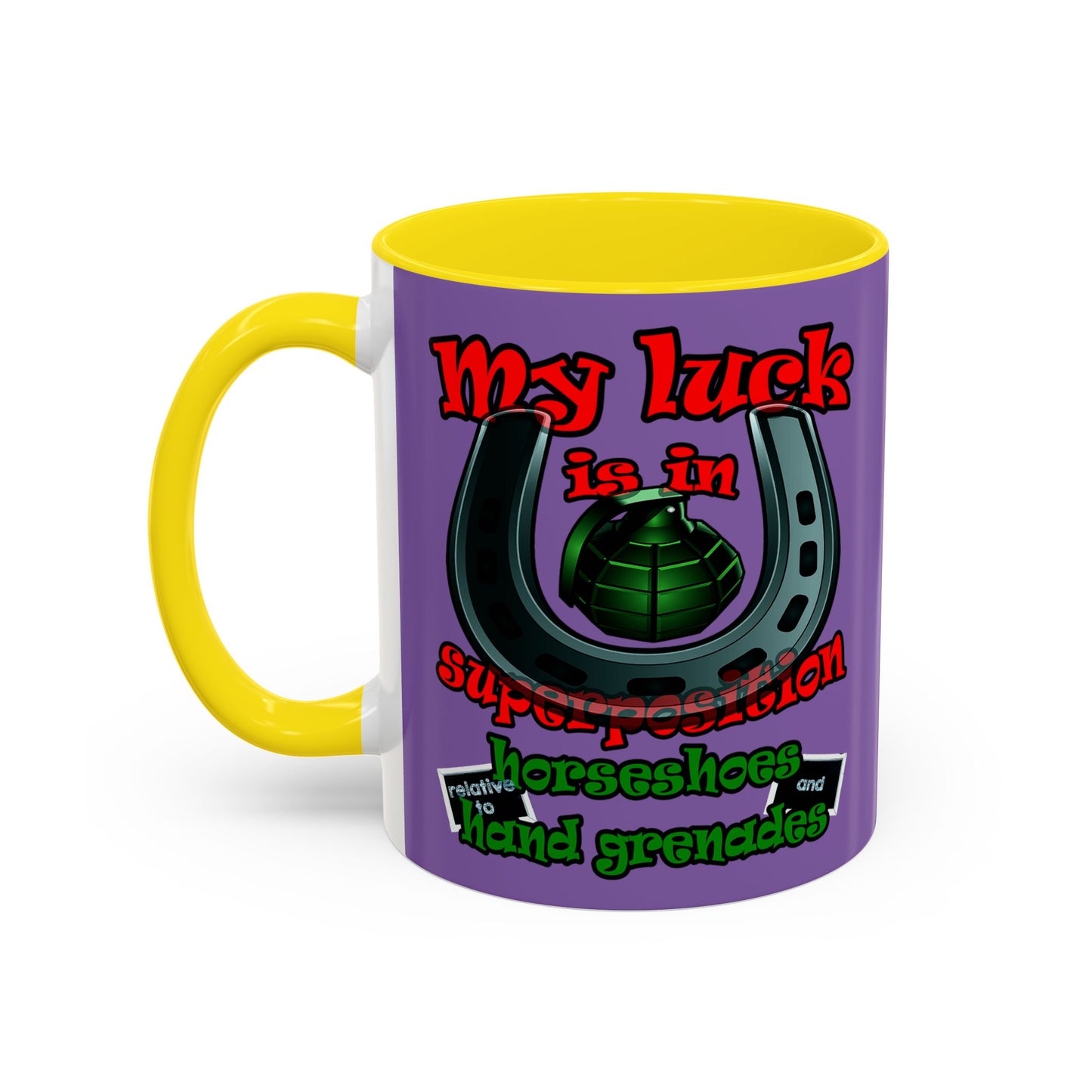 my luck - Accent Mug (light purple)