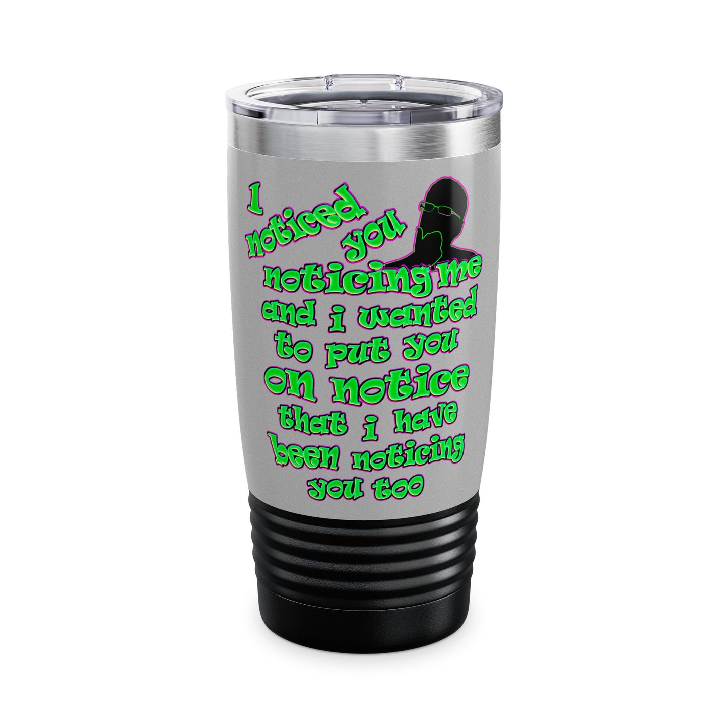 noticed you noticing - Ringneck Tumbler, 20oz (light grey)
