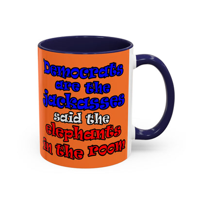 donkeys and elephants - Accent Mug (crusta)