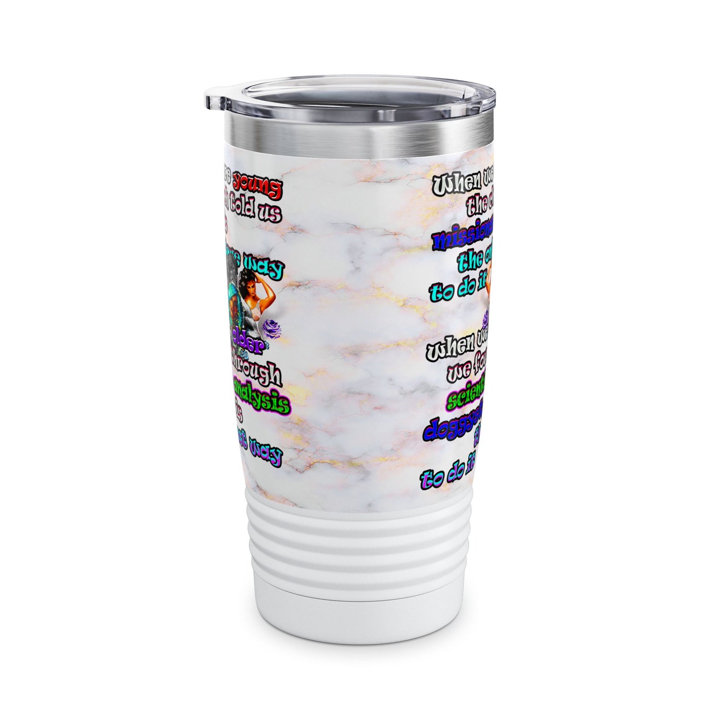 doggystyle - Ringneck Tumbler, 20oz (white marble)