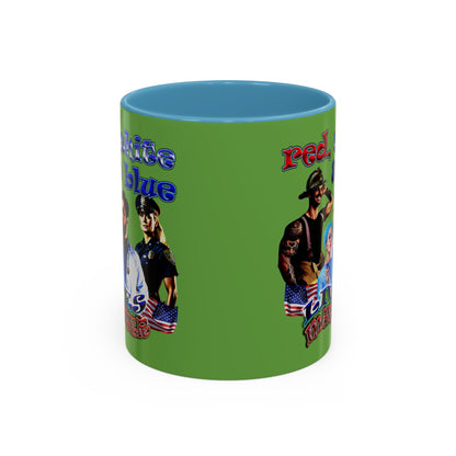 rw&b lives matter - Accent Mug (green)