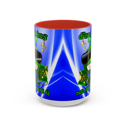 disc jockey - Accent Mug (blue-white wave)