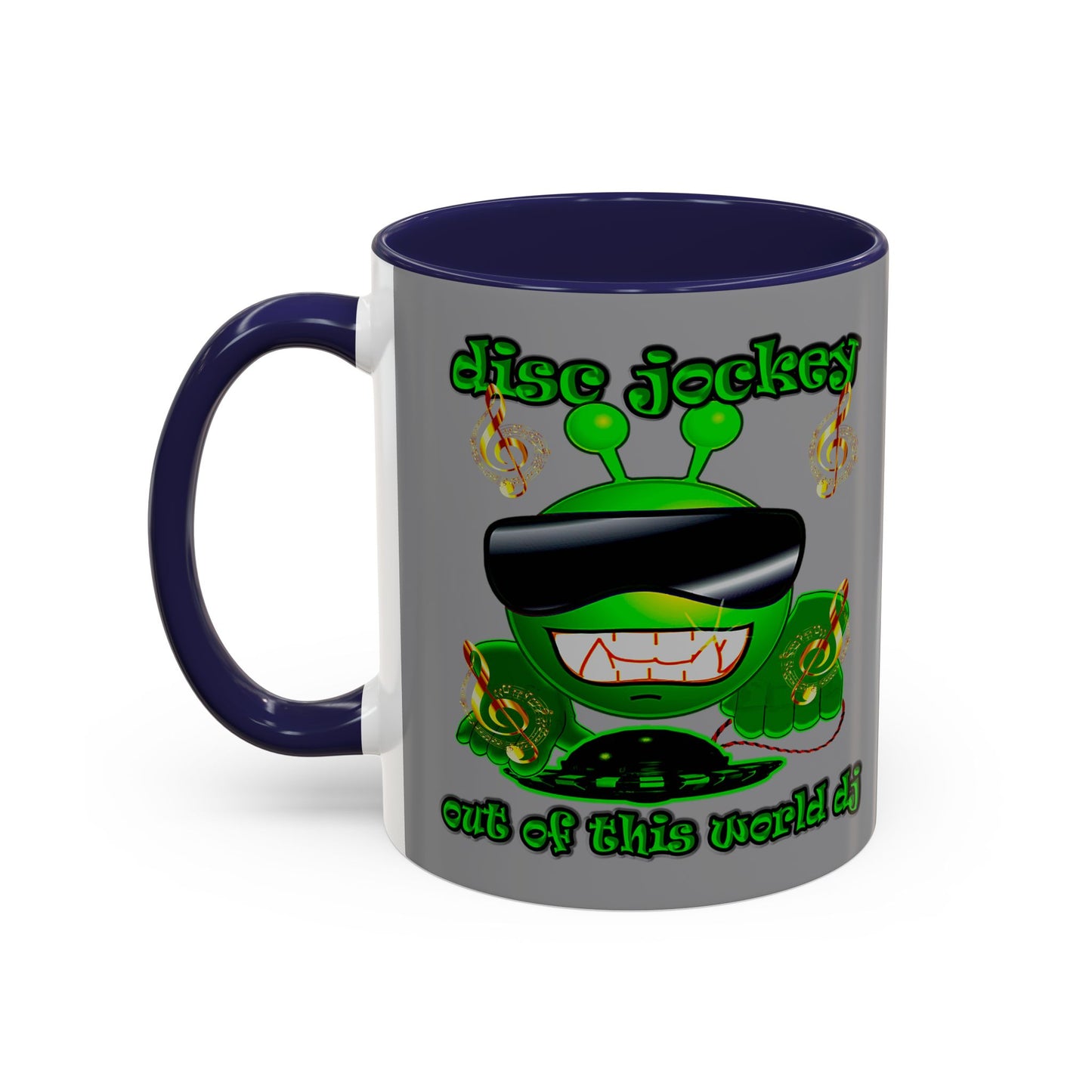 disc jockey - Accent Mug (grey)