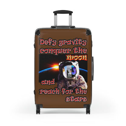 defy conquer reach - Suitcase (brown)