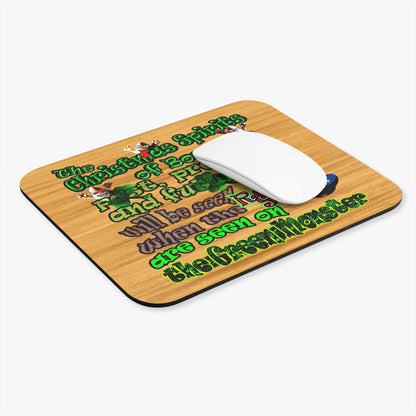 christmas spirits of boston - Mouse Pad (Rectangle) (butterscotch wood finish)