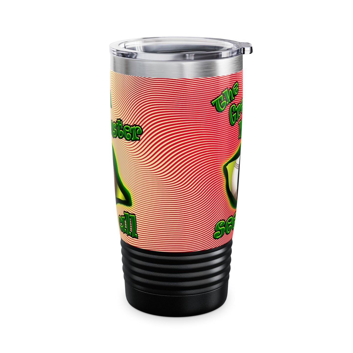 green monster - Ringneck Tumbler, 20oz (yellow-orange wave)