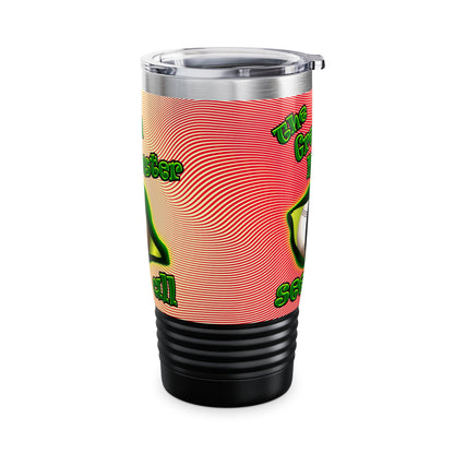 green monster - Ringneck Tumbler, 20oz (yellow-orange wave)