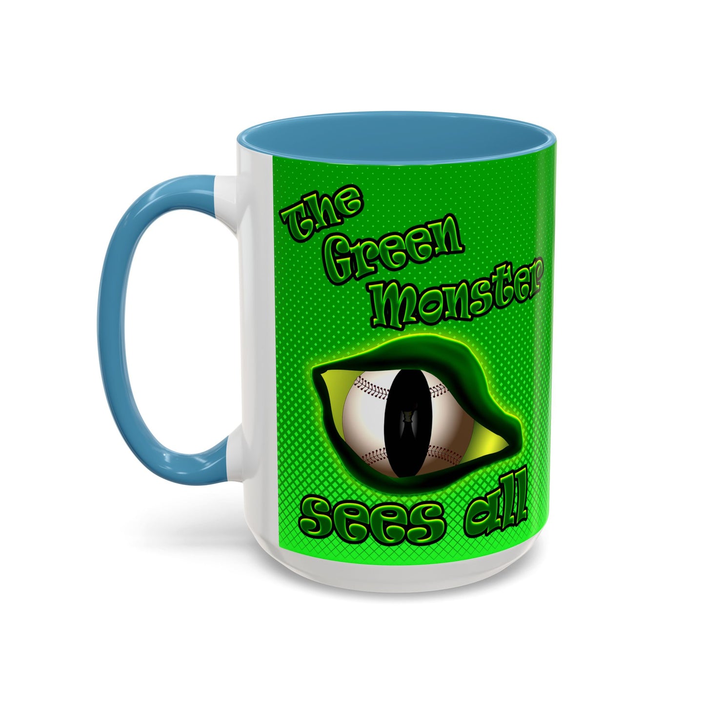 green monster - Accent Mug (logo green)