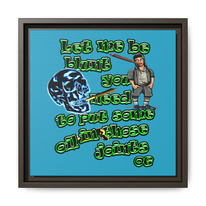 og - framed canvas art (turquoise)