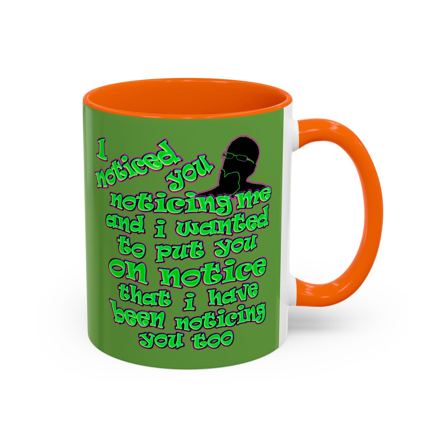 noticed you noticing - Accent Mug (green)