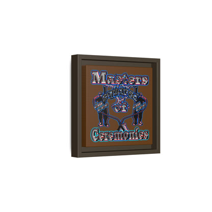 em cee squared - framed canvas art (brown)