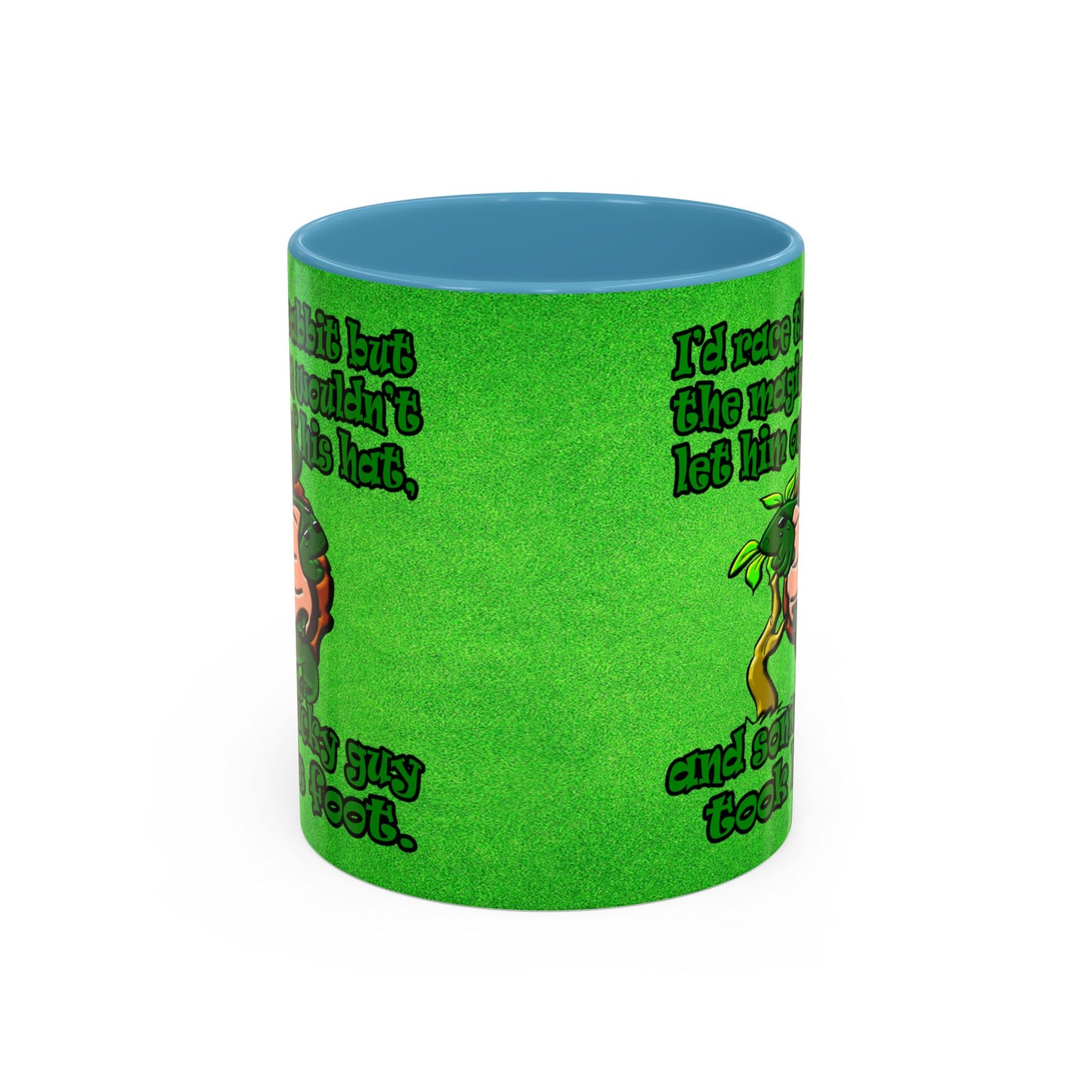 turtle race - Accent Mug (green turf)