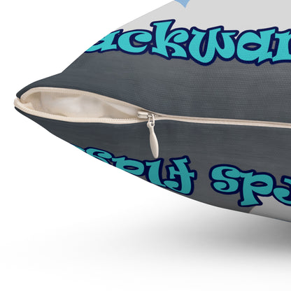 shoot for the stars - Spun Polyester Square Pillow - (grey-light grey)