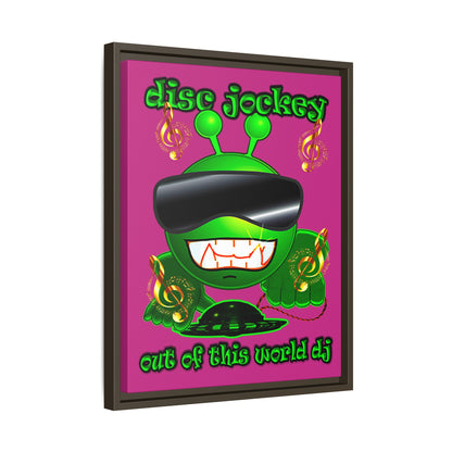 disc jockey - framed canvas art (pink)