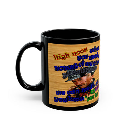 high noon - Black Mug (butterscotch wood finish)