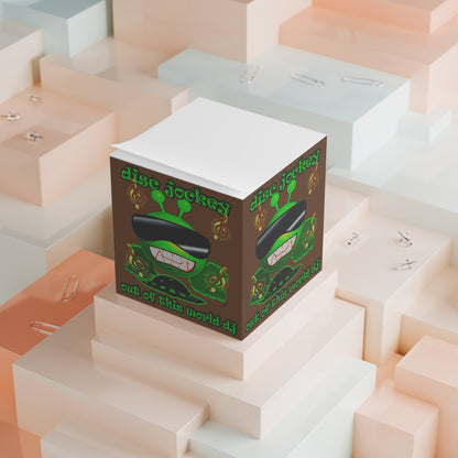 disc jockey - note cube (brown)