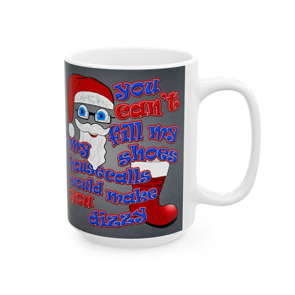 santa's shoes - White Mug (grey-light grey)