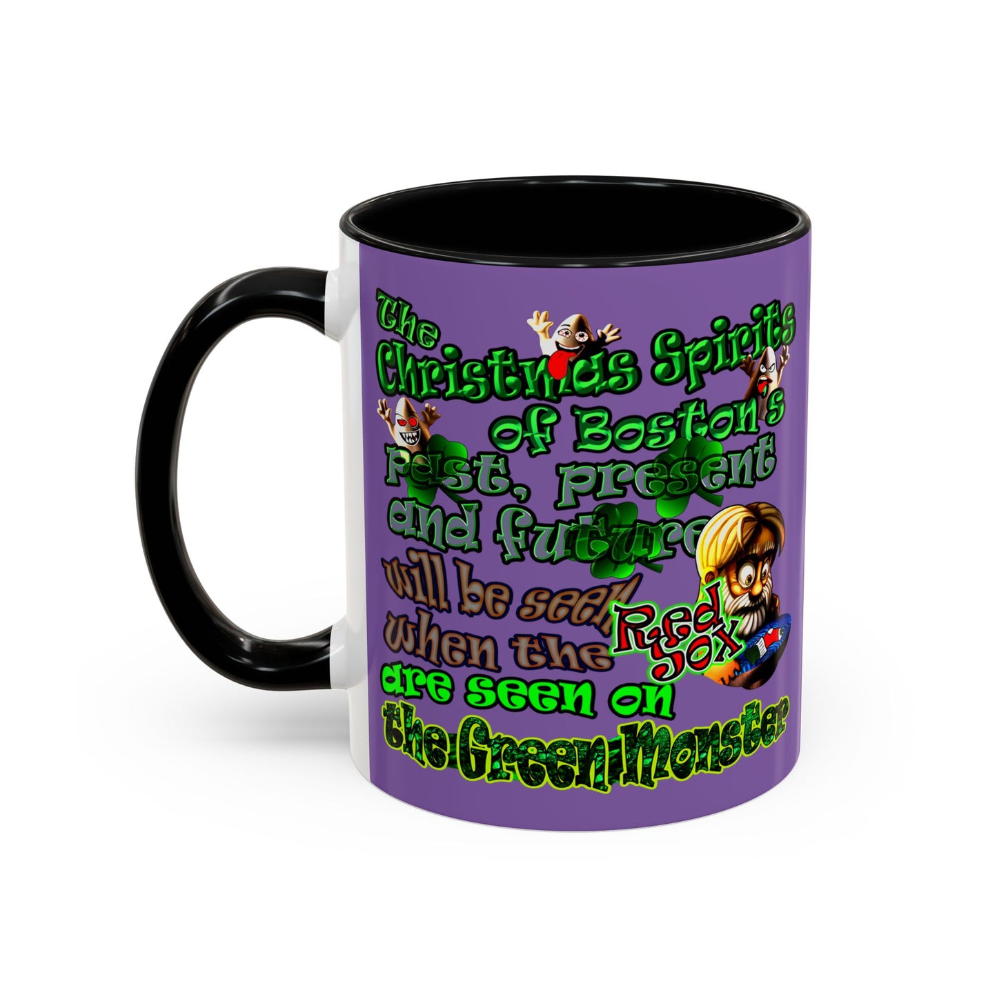 christmas spirits of boston - Accent Mug (light purple)