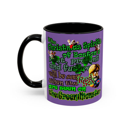 christmas spirits of boston - Accent Mug (light purple)